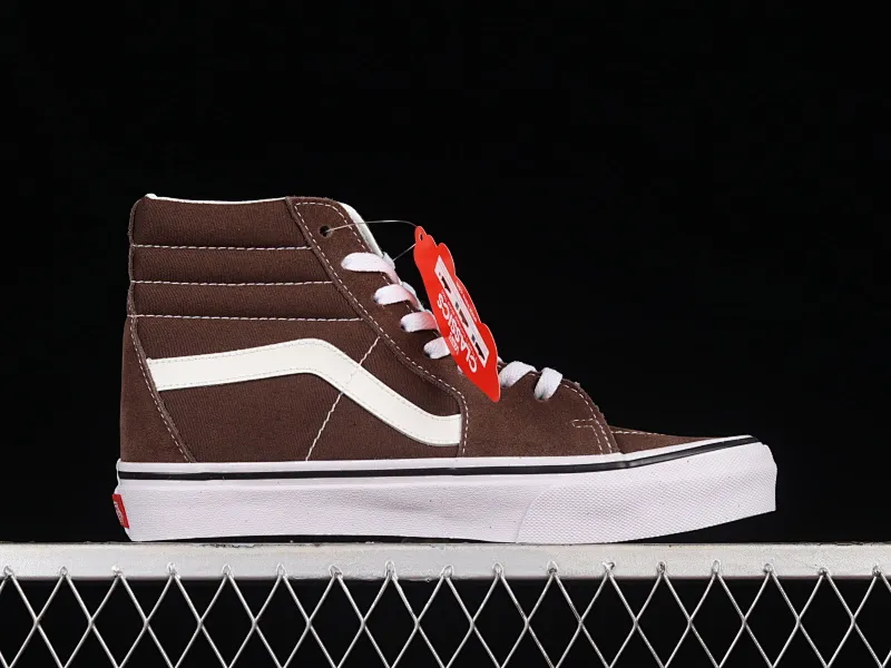 All Categories Vans Vans Series Vans Hi Vans High Top Vans Sk8-Hi Mocha Brown Vans Official Japanese Style High Top Casual Canvas Shoes VN0A5JMJ8EE